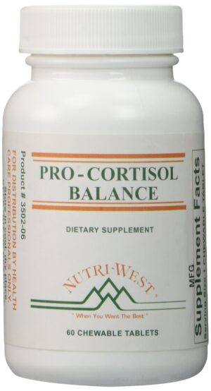 Frasco de Nutri-West Pro-Cortisol Balance con etiqueta