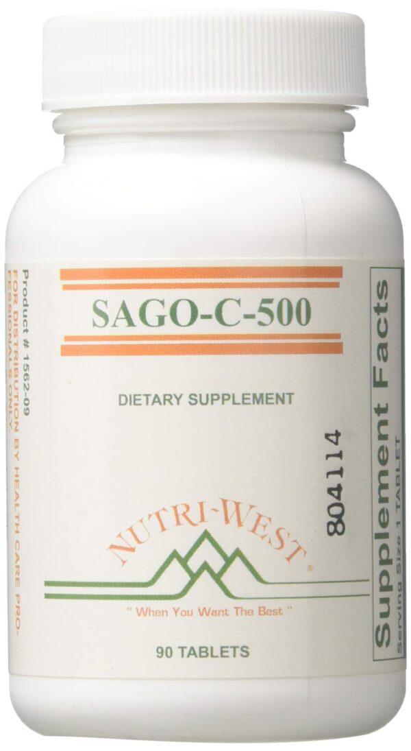 Nutri-West Sago-C-500 empaque frontal 90 tabletas