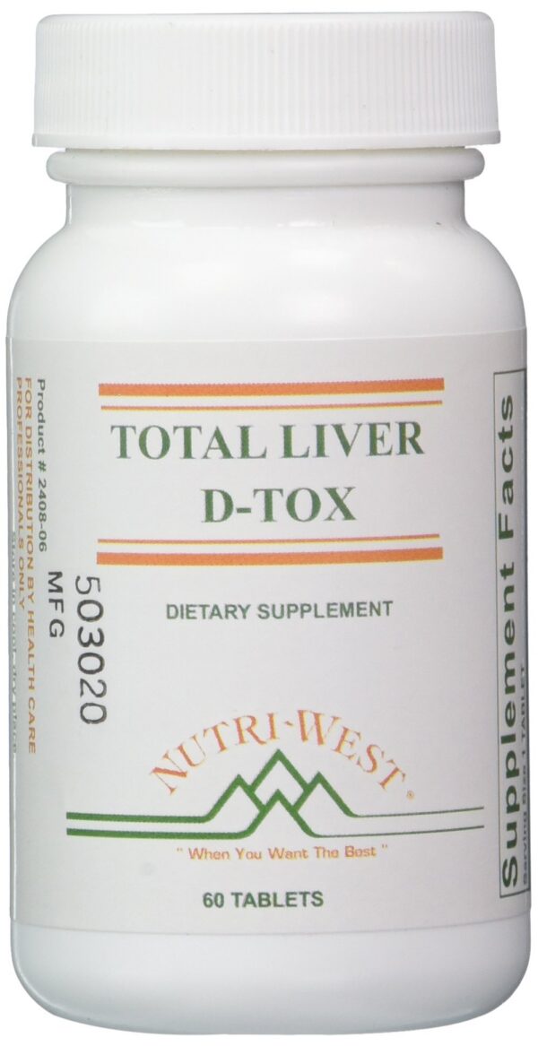 Nutri-West Total Liver D-Tox suplemento para hígado 60 tabletas