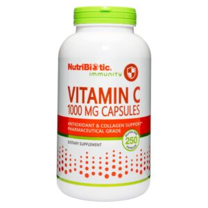Frontal de las cápsulas NutriBiotic Vitamina C 1000 mg