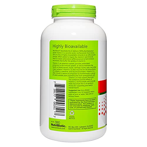 NutriBiotic Ascorbate Bio-C etiqueta nutricional
