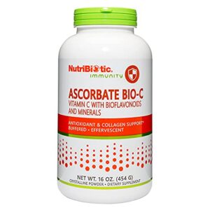 Version 1.0.0 NutriBiotic Ascorbate Bio-C polvo efervescente vitamina C envase frontal