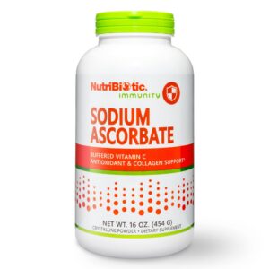 NutriBiotic polvo vitamina c ascorbato sodio 16 onzas