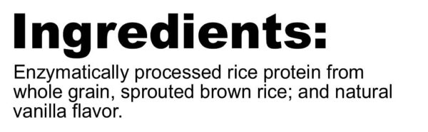 Tabla nutricional en etiqueta NutriBiotic