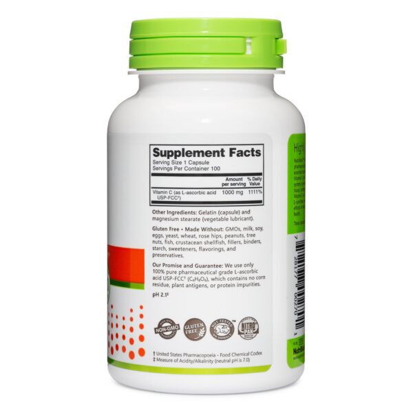 Frasco con cápsulas de Vitamina C