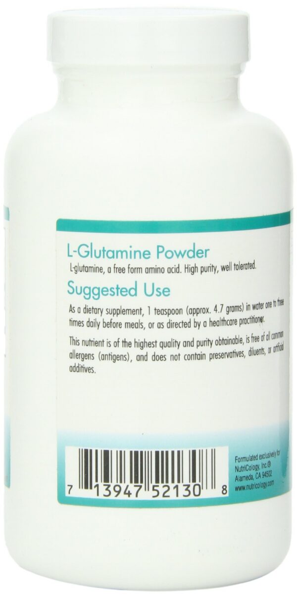 Polvo L-Glutamina disuelto en agua