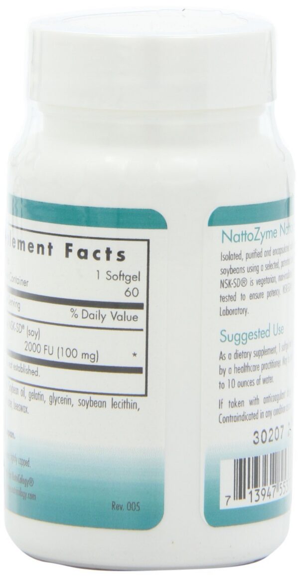 Etiqueta nutricional NattoZyme NSK-SD