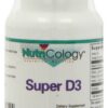 Envase suplemento Nutricology Super D3 60 cápsulas