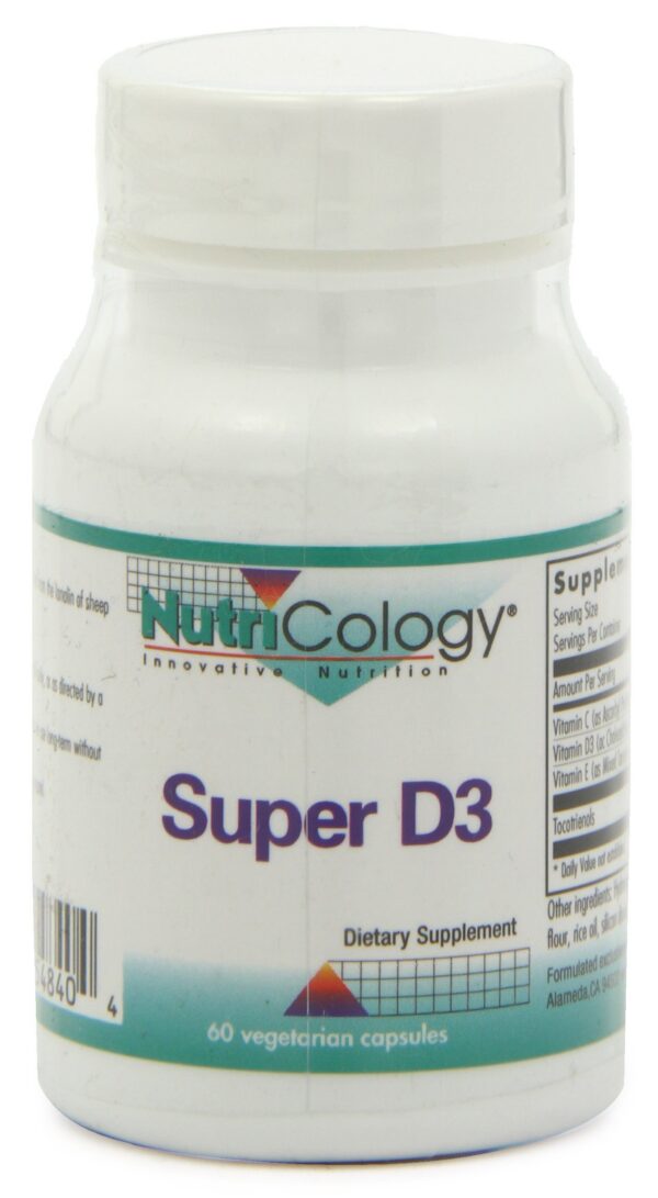 Suplemento vitamina D3 Nutricology Super D3 cápsula vegetariana