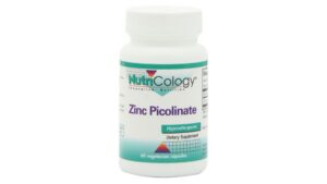 Frasco Nutricology Zinc Picolinato con etiqueta