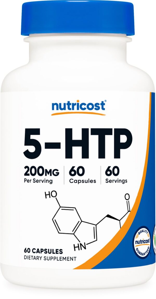 Version 1.0.0 Nutricost 5-HTP cápsulas frente