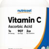 Nutricost ácido ascórbico polvo vitamina c sin gluten