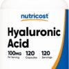 Frasco Nutricost Ácido Hialurónico 100 mg – frente