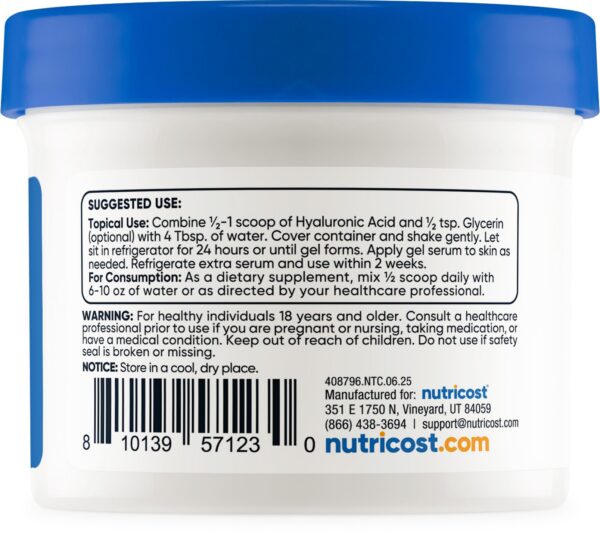 Version 1.0.0 Frasco de 50 g para Nutricost