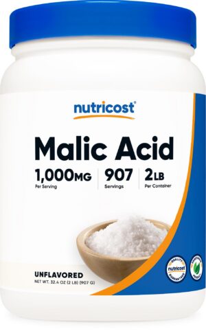 Frasco de ácido málico Nutricost 2 libras