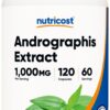 Frente de la botella Nutricost Andrographis Extract Cápsulas