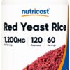 Nutricost arroz de levadura roja 1200mg botella frontal