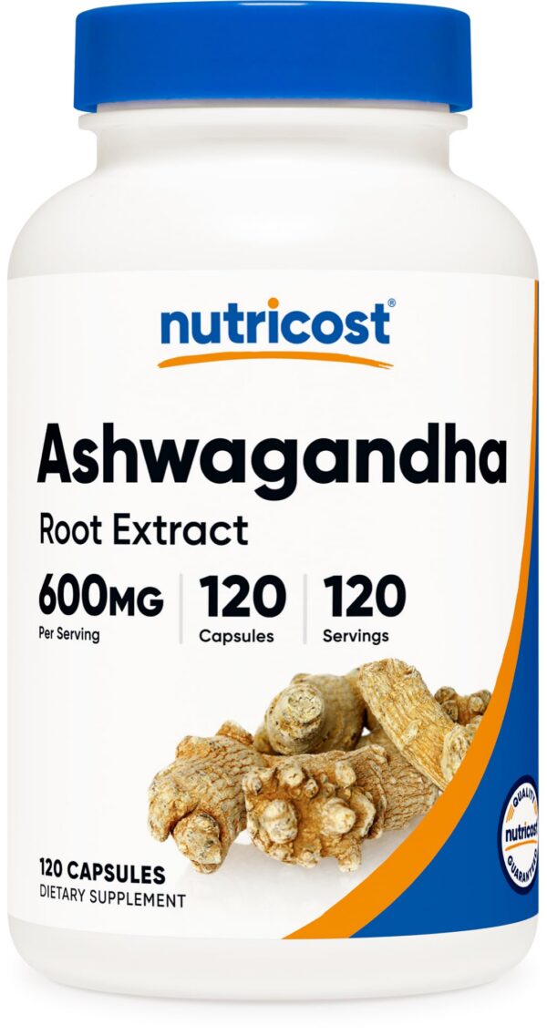Version 1.0.0 Botella Nutricost ashwagandha 600 mg cápsulas