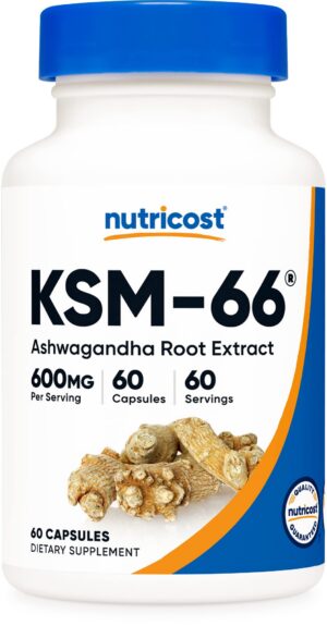 Version 1.0.0 Nutricost Ashwagandha KSM-66 600mg 60 cápsulas vegetales