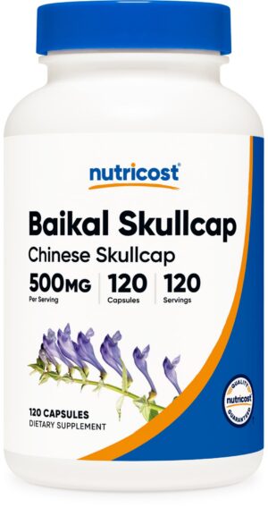 Nutricost Baikal Skullcap frasco de cápsulas