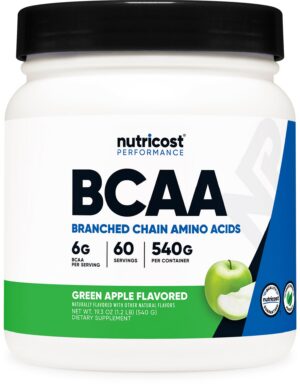 Nutricost BCAA en polvo Manzana Verde envase