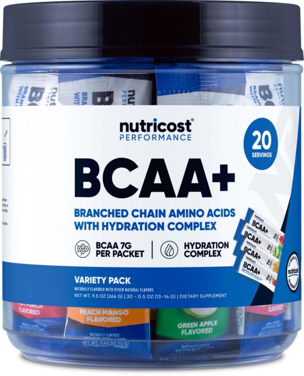 Nutricost BCAA+ Hydration sticks frente