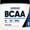 Nutricost BCAA polvo etiqueta frontal