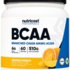 Frasco Nutricost BCAA polvo naranja-mango