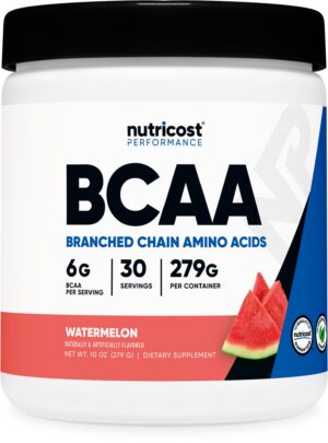 Frasco Nutricost BCAA polvo sandía