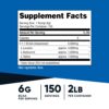 Etiqueta frontal del suplemento Nutricost BCAA