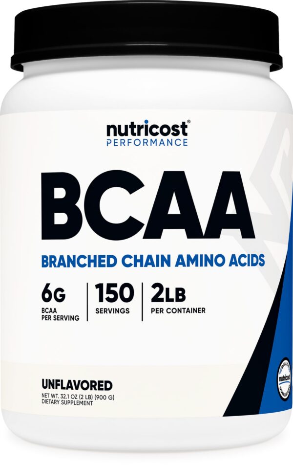 Frasco de polvo BCAA Nutricost