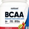 Frente del frasco Nutricost BCAA Powder