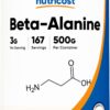 Frasco de Beta Alanina Nutricost 500 g