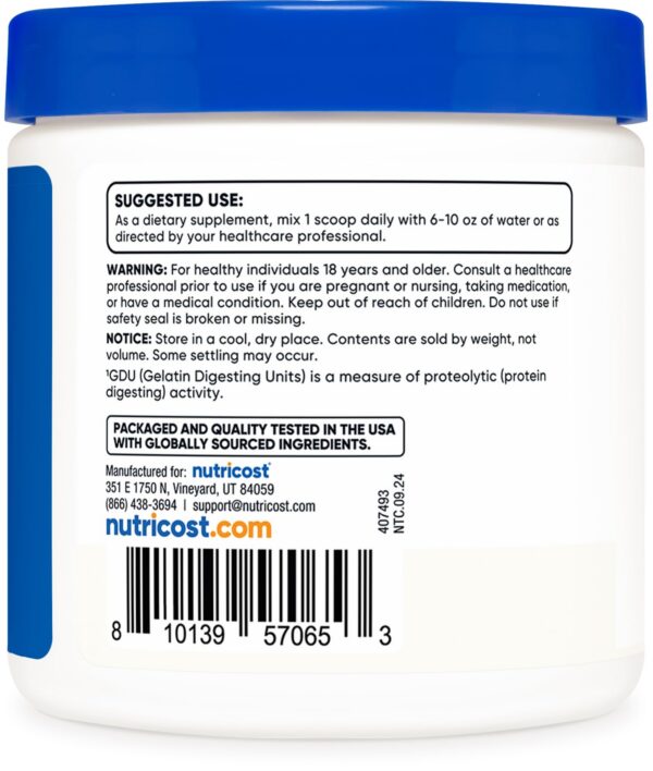 Version 1.0.0 Frasco y etiqueta de ingredientes