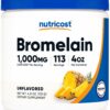 Frasco de bromelina Nutricost polvo 4 oz