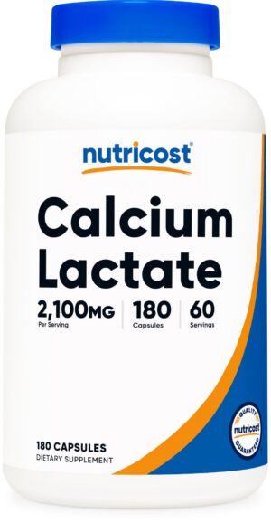 Botella Nutricost calcio lactato