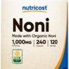 Nutricost cápsulas de Noni orgánico 500mg 240 unidades