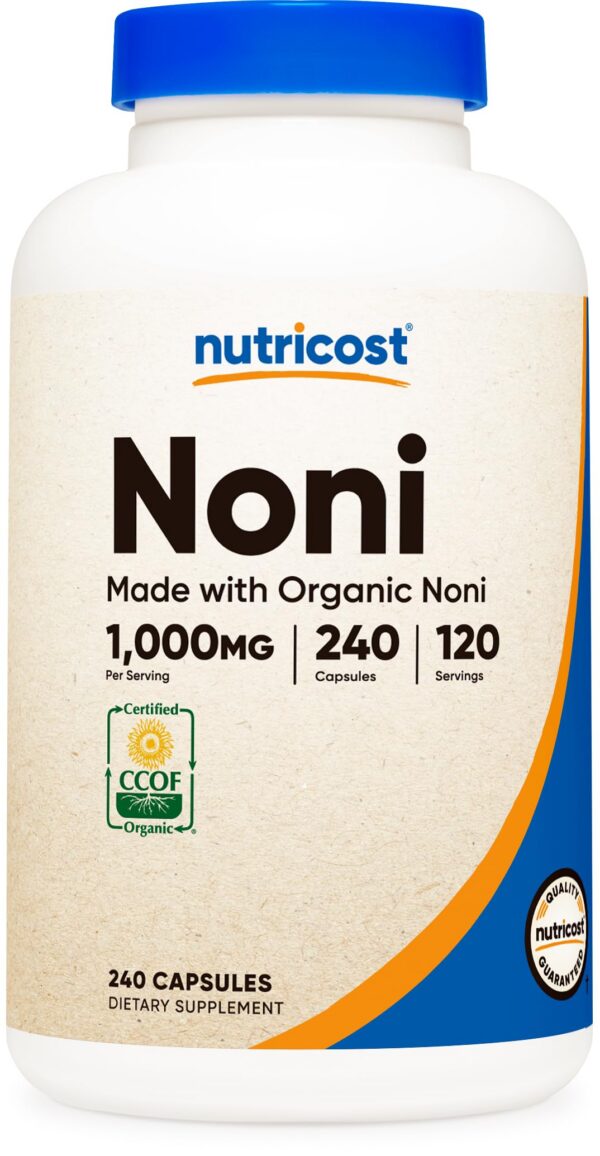 Nutricost cápsulas de Noni orgánico 500mg 240 unidades