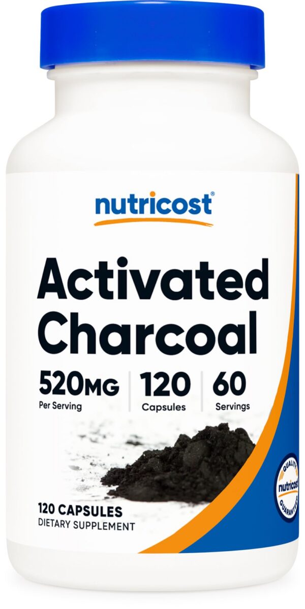 Nutricost carbón activado 520mg botella 120 cápsulas