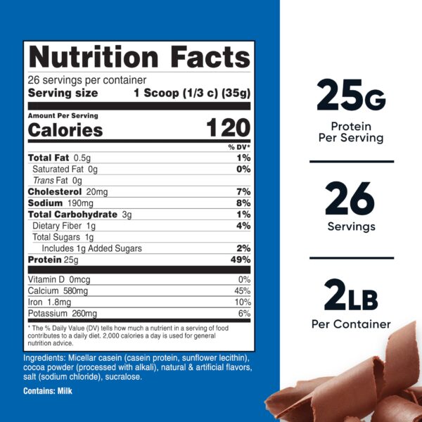 Envase de Nutricost Caseina Micelar 2 lb