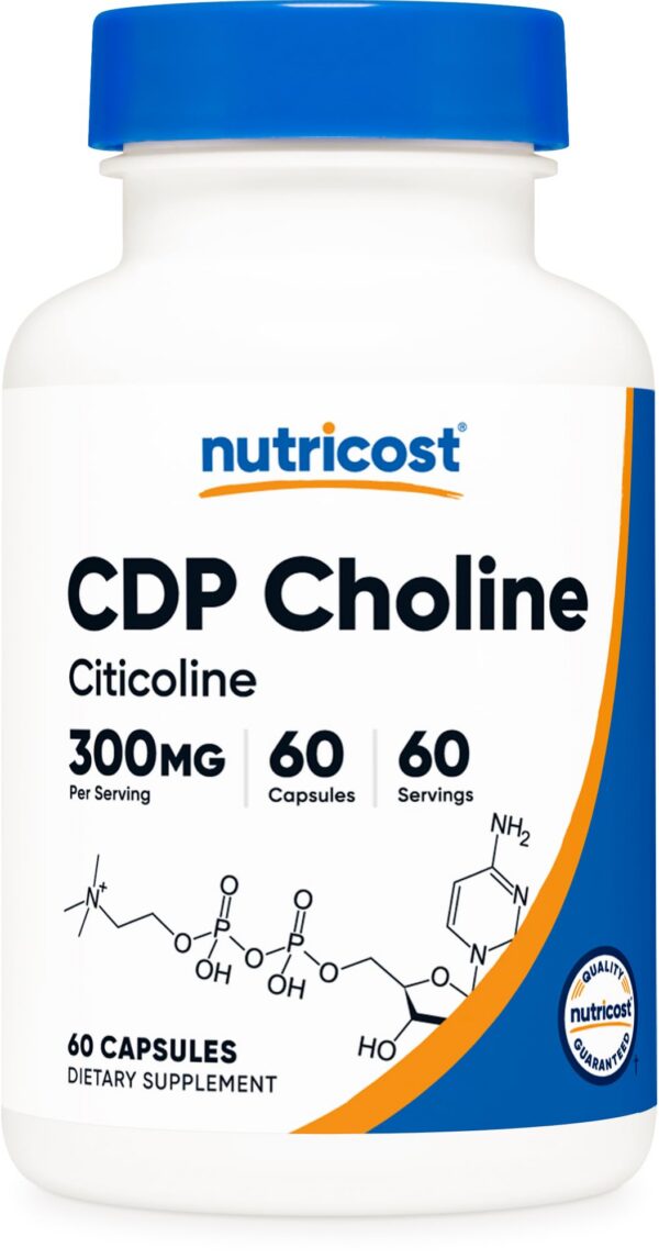 Frasco Nutricost CDP Choline etiqueta
