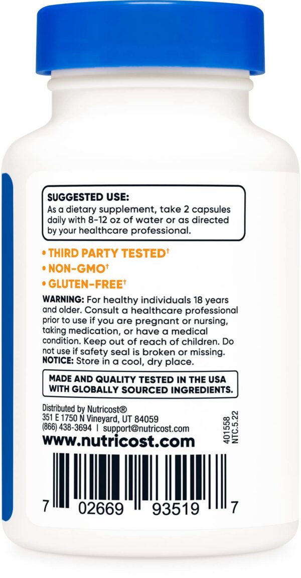 Version 1.0.0 Frasco de Nutricost coleus forskohlii