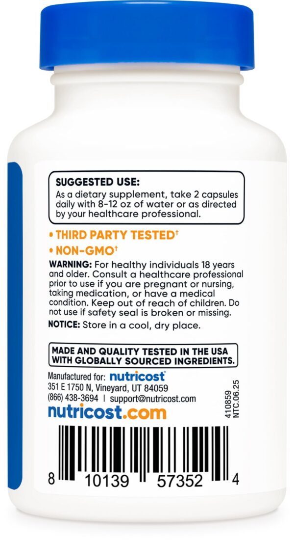 Version 1.0.0 Frasco de Nutricost Coleus Forskohlii listo para venta