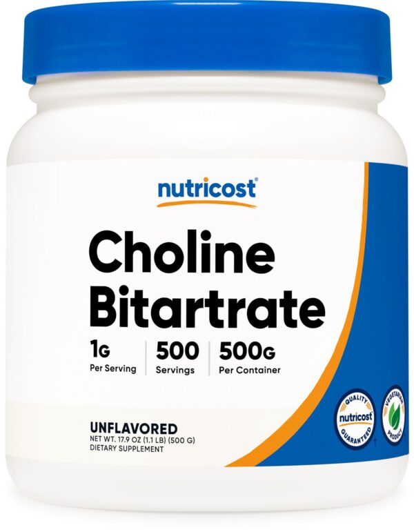 Version 1.0.0 Frasco de Nutricost Colina Bitartrato 500 g