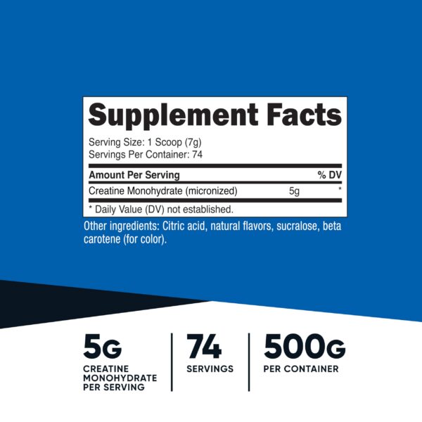Etiqueta de sabor mandarina Nutricost