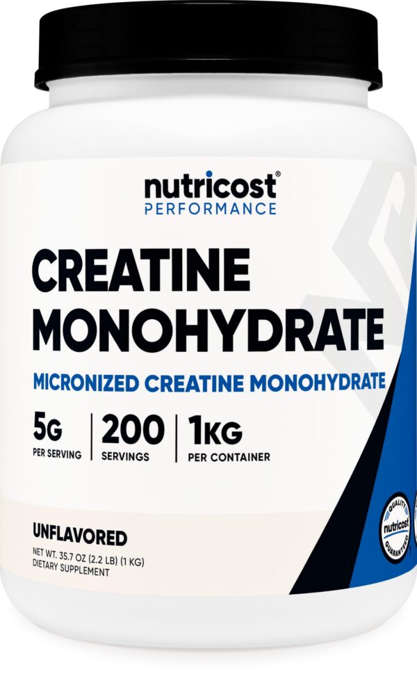 Frasco de Nutricost Creatina Monohidratada 1 kg