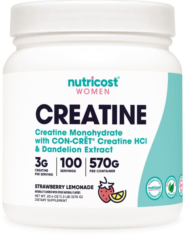 Frente del envase Nutricost Creatine Monohydrate