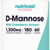 Nutricost d-manosa con extracto de arándano botella 180 cápsulas