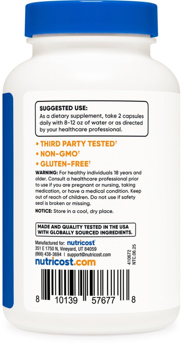 Version 1.0.0 Envase de Nutricost con cápsulas