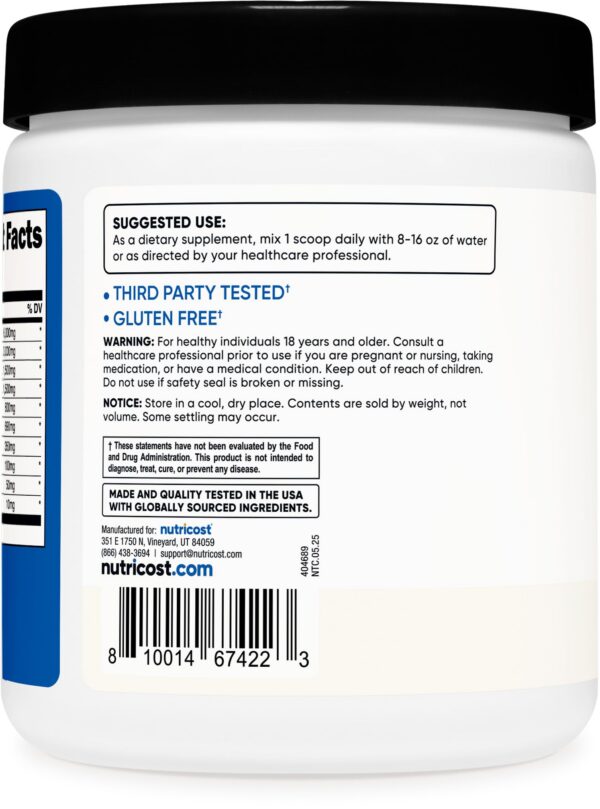 Detalle de etiqueta Nutricost EAA polvo